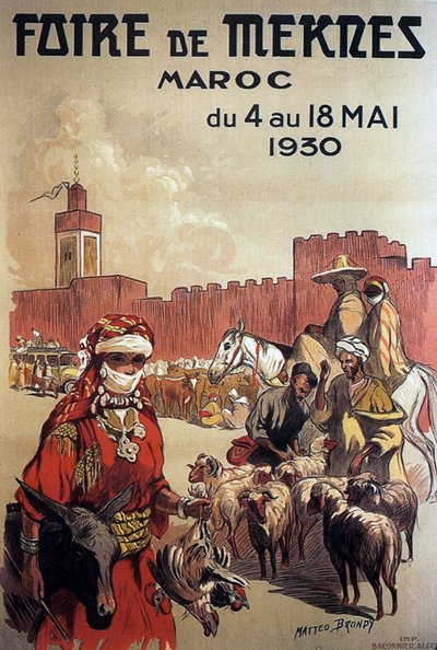 cartel de la feria de Meknes, Marruecos de Matteo Brondy