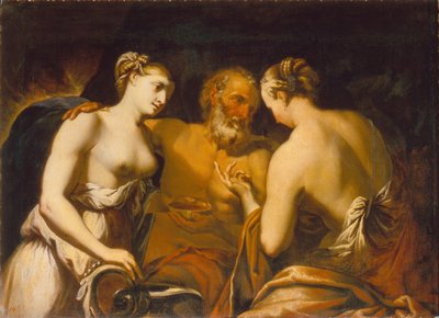 Lot y sus hijas, finales del siglo XVII de Matteo Pacelli
