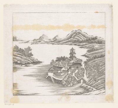 Vista de parte del Palacio Imperial de Verano en Chengde (Jehol) en China de Matteo Ripa