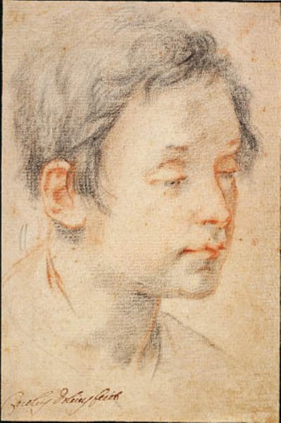 Cabeza de un joven girada a la derecha de Matteo Rosselli