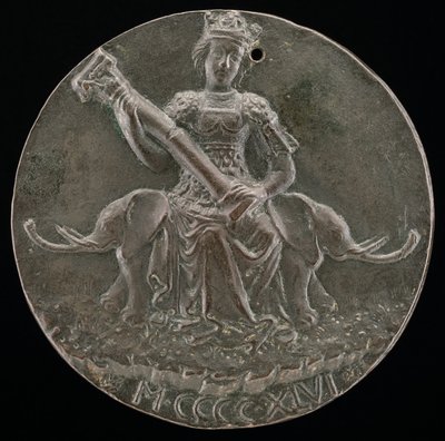 Fortaleza sosteniendo una columna rota [reverso], 1446 de Matteo di Andrea de Pasti