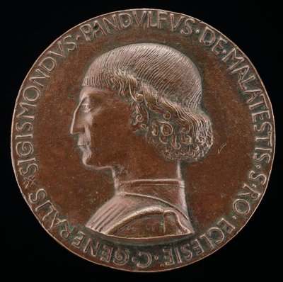 Sigismondo Pandolfo Malatesta, 1417-1468, Señor de Rimini y Fano [anverso], 1446 de Matteo di Andrea de Pasti