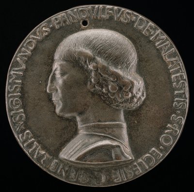 Sigismondo Pandolfo Malatesta, 1417-1468, Señor de Rimini y Fano [anverso], 1446 de Matteo di Andrea de Pasti