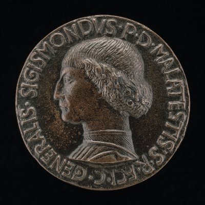 Sigismondo Pandolfo Malatesta, 1417-1468, Señor de Rimini y Fano [anverso], 1446 de Matteo di Andrea de Pasti