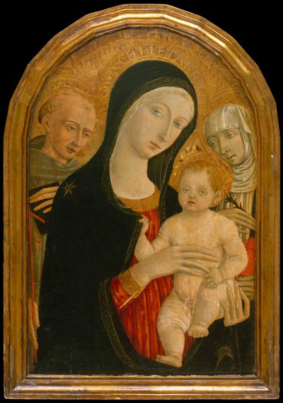 Madonna y el Niño con los santos Francisco y Catalina de Siena de Matteo di Giovanni