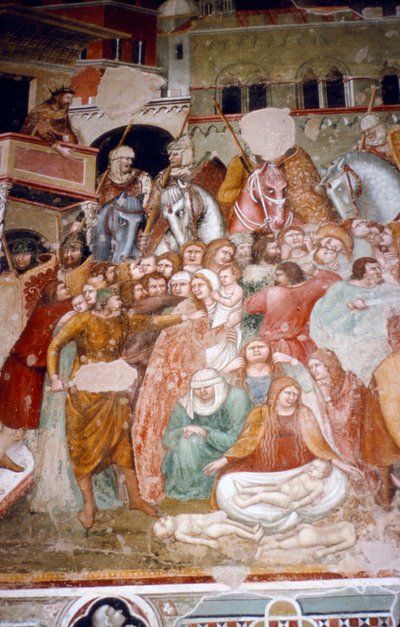Masacre de los inocentes, fresco en la iglesia de Santi Agostino, Siena de Matteo di Giovanni