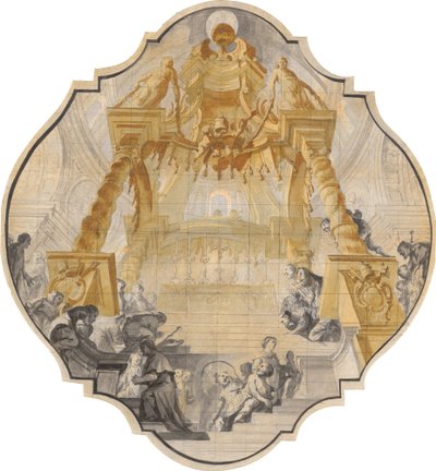Adoradores en la Tumba de San Pedro de Matthäus Günther