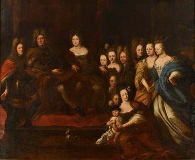 Retrato de familia del Landgrave Federico II de Hesse-Homburg de Matthaus Merian