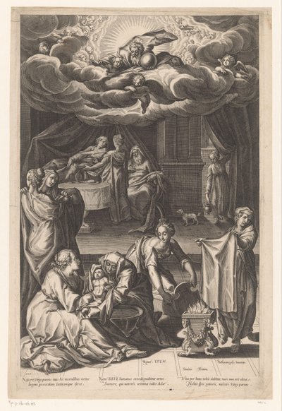 nacimiento de la virgen de Matthaus Greuter