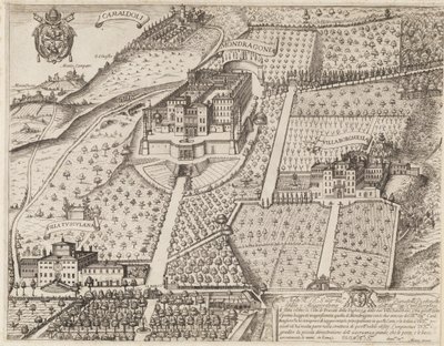 Vista de Frascati y alrededores de Matthaus Greuter