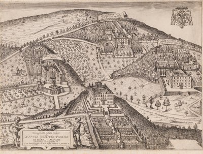 Vista de Frascati y alrededores de Matthaus Greuter