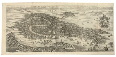 Panorama plegable de Venecia, 1688, impreso c.1700 de Matthaus Merian