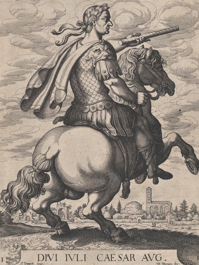 Placa 1: Emperador Julio César a Caballo, de 