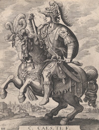 Placa 4: Emperador Gayo a caballo, de 