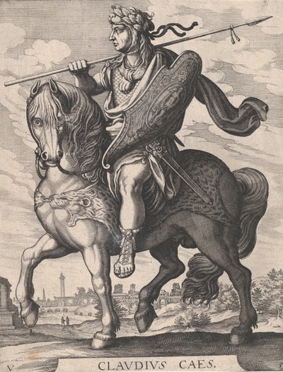 Placa 5: Emperador Claudio a caballo, de 