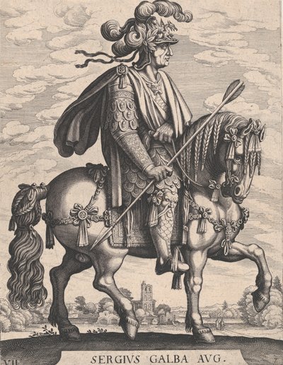 Placa 7: Emperador Galba a caballo, de 