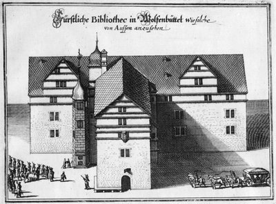 Biblioteca Herzog August en Wolfenbüttel, entre 1655 y 1660 de Matthaus the Elder Merian