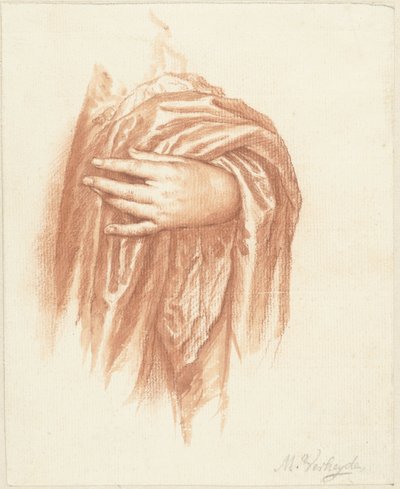 Estudio de una mano izquierda de Mattheus Verheyden