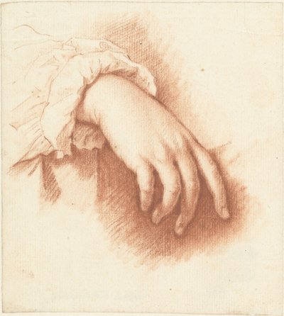Estudio de una mano derecha de Mattheus Verheyden