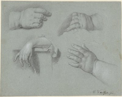 Hoja de estudio a cuatro manos de Mattheus Verheyden