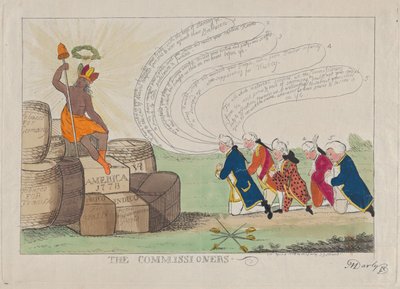 Los Comisionados, 1 de abril de 1778 de Matthew Darly