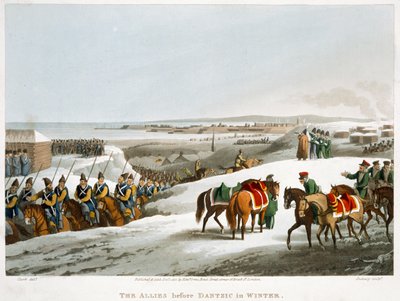 Los aliados ante Dantzic en invierno, 1818 de Matthew Dubourg