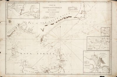 Carta del estrecho de Bass por Matthew Flinders de Matthew Flinders
