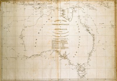Carta de Terra Australis (Australia) (imprimir) de Matthew Flinders