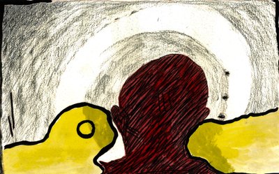 Whisper, 2021 (acuarela, pastel) de Matthew Hilton