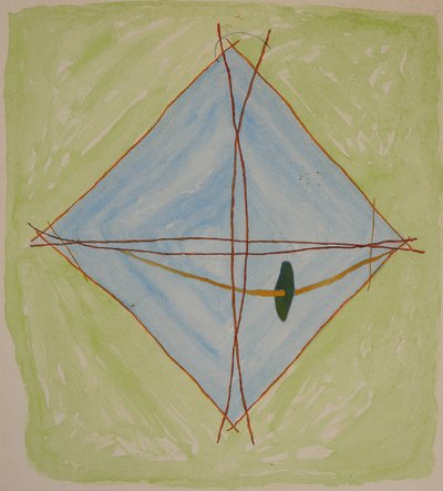 gráfico de palos 6, 2014 (lápiz acuarelable) de Matthew Hilton