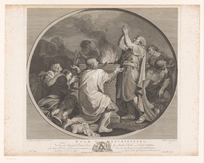 Sacrificio de Noé Noah sacrificando (título sobre el objeto) Pinturas principales de Inglaterra (título de la serie) Las pinturas más importantes de Inglaterra (título de la serie) de Matthew Liart