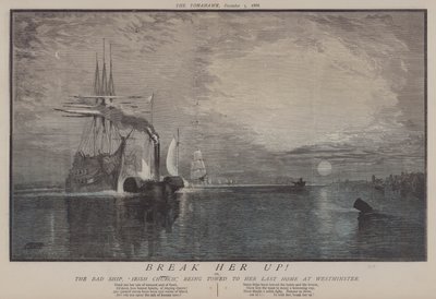 ¡Destrúyela! o, El mal barco Iglesia Irlandesa siendo remolcado a su último hogar en Westminster de Matthew