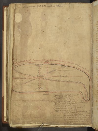 Algodón MS Nero D 1 f.187v Calzadas militares romanas, de 