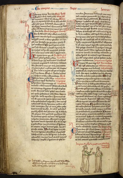 Matrimonio de Federico II e Isabel de Inglaterra, Real 14 C VII, f.123v de Matthew Paris