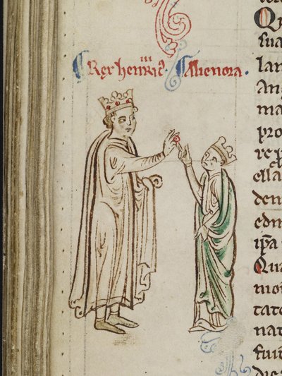 Matrimonio de Enrique III y Leonor de Provenza De la Historia Anglorum, Chronica majora de Matthew Paris