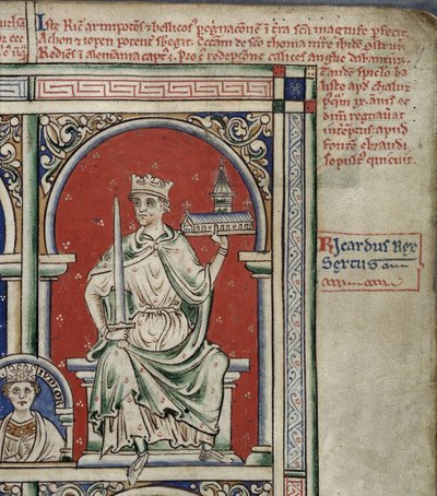 Ricardo I Corazón de León de la Historia Anglorum, Chronica majora de Matthew Paris