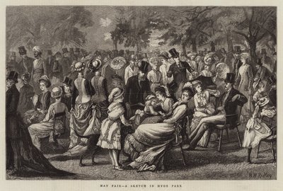 Feria de Mayo, un Boceto en Hyde Park de Matthew White Ridley