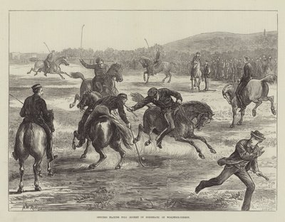 Oficiales jugando al polo en Woolwich-Common de Matthew White Ridley