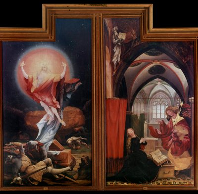 Retablo de Issenheim (o Isenheim): "La Resurrección" "La Anunciación" de Matthias (c.1480 1528) Grunewald