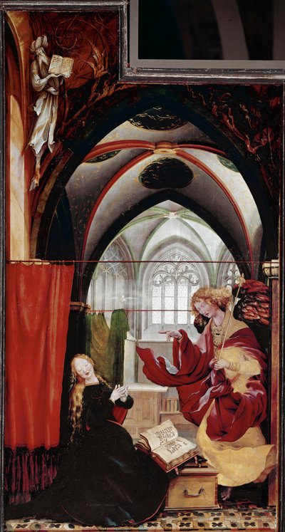 La Anunciación, Retablo de Issenheim de Matthias (c.1480 1528) Grunewald