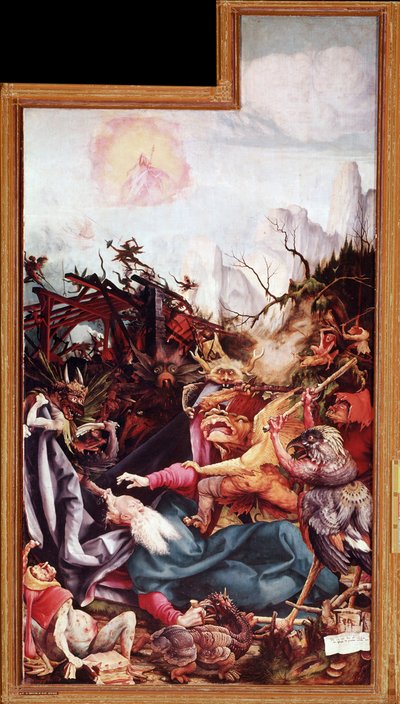La tentación de San Antonio el Grande, Retablo de Issenheim de Matthias (c.1480 1528) Grunewald