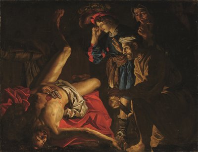 La muerte de Catón (óleo sobre lienzo) de Matthias (c.1600 p.1650) (studio of) Stomer