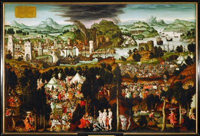 La destrucción de Troya y el juicio de Paris ... de Matthias Gerung