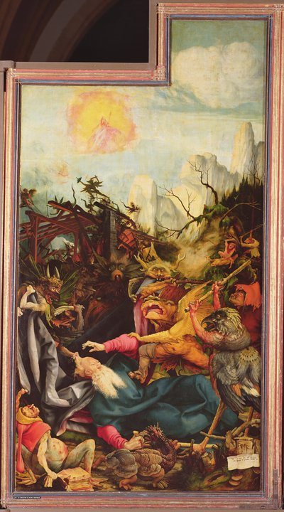 La Tentación de San Antonio, del Retablo de Isenheim, c.1512-16 de Matthias Grünewald