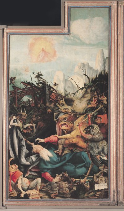 El retablo de Isenheim. Ala derecha: La tentación de San Antonio de Matthias Grünewald