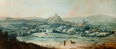 Vista distante de Clitheroe, c.1730 de Matthias Read
