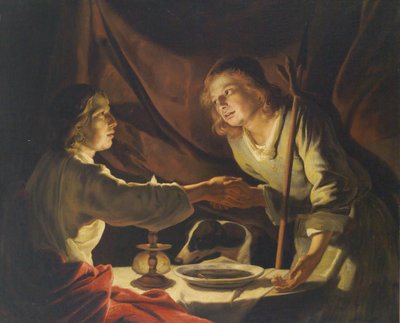 Esaú y Jacob de Matthias Stomer