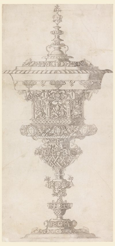 Copa de pie con tapa, de "Novum opus cratero graphicum..." de Matthias Zündt