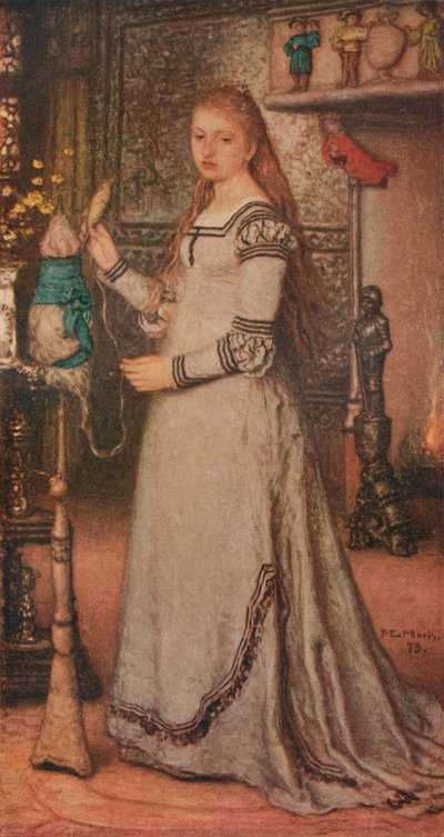 Niña con una rueca, c1873 de Matthijs Maris