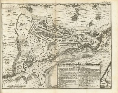 Batalla de Oudenaarden, 1708 Plan de la Bataille, proche d